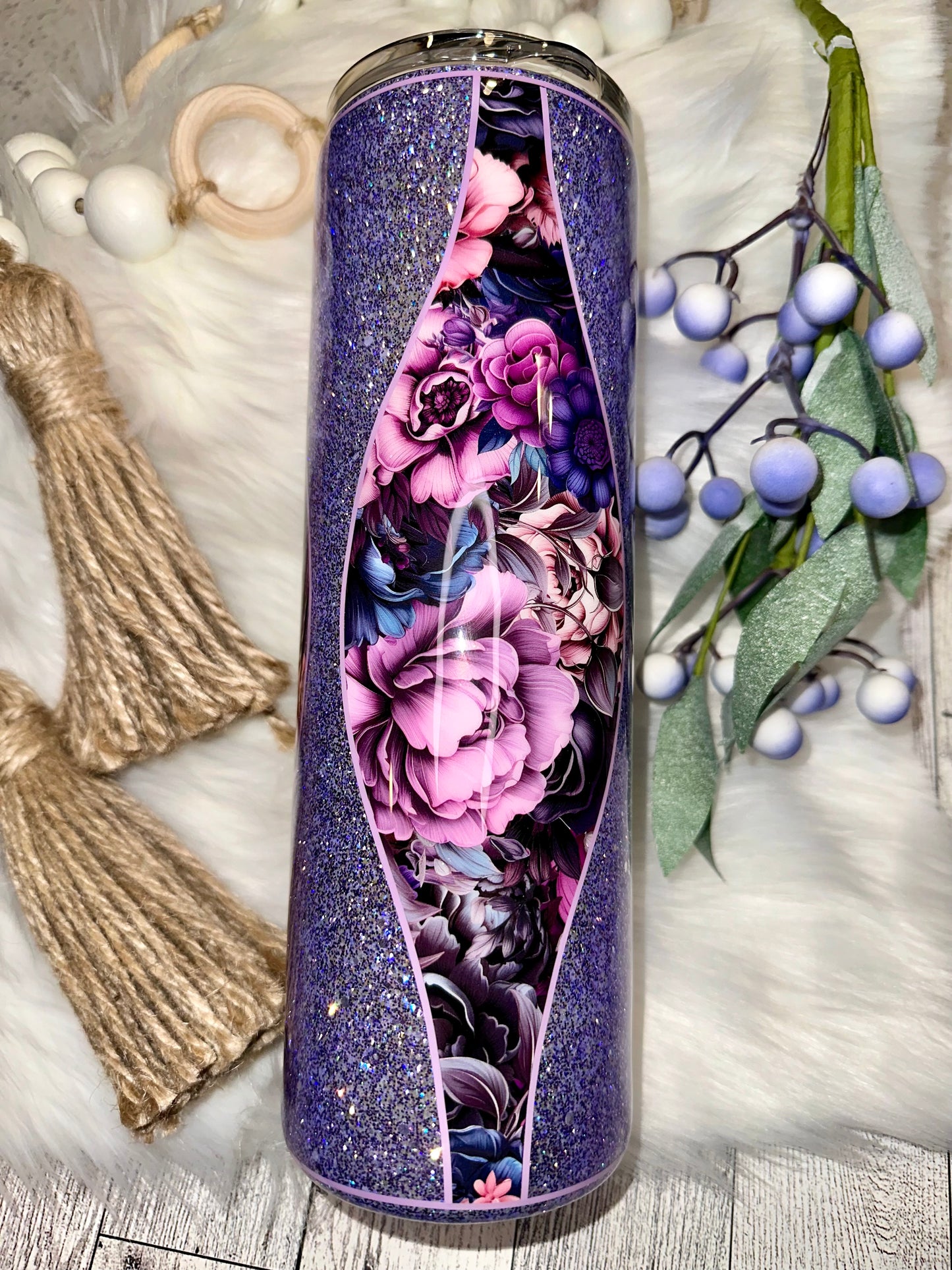 Purple Floral Hourglass