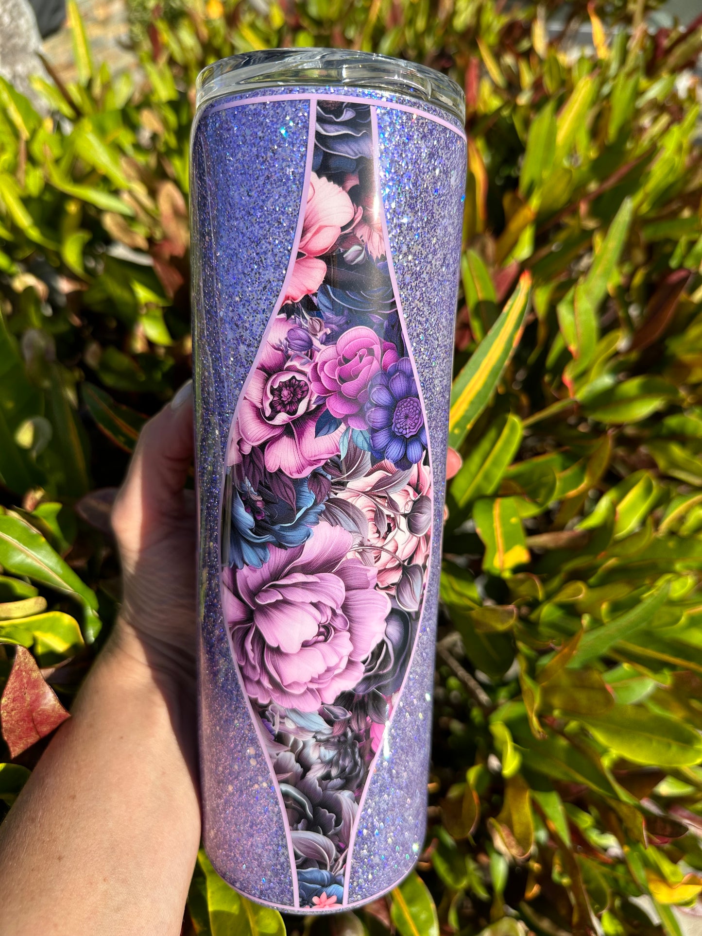 Purple Floral Hourglass