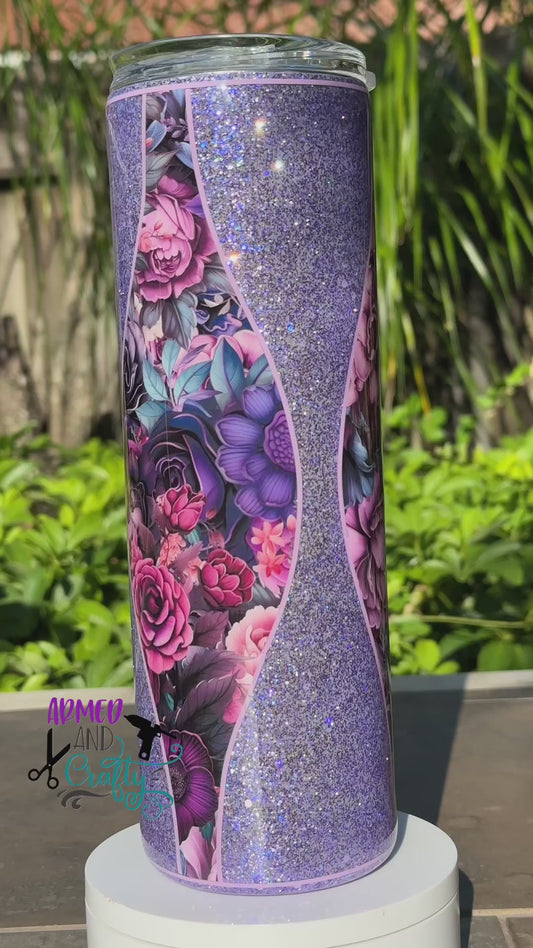 Purple Floral Hourglass